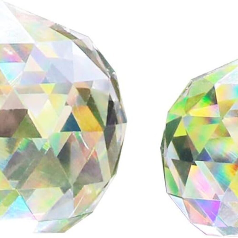 2 Pack Clear Crystal Ball Prism Window Rainbow Maker Window Prisms Suncatcher fo